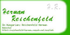 herman reichenfeld business card